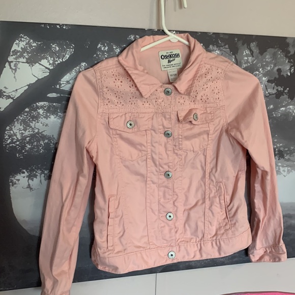 Carter’s Osh Kosh light pink jean jacket NWOT 12/12A - Picture 7 of 7